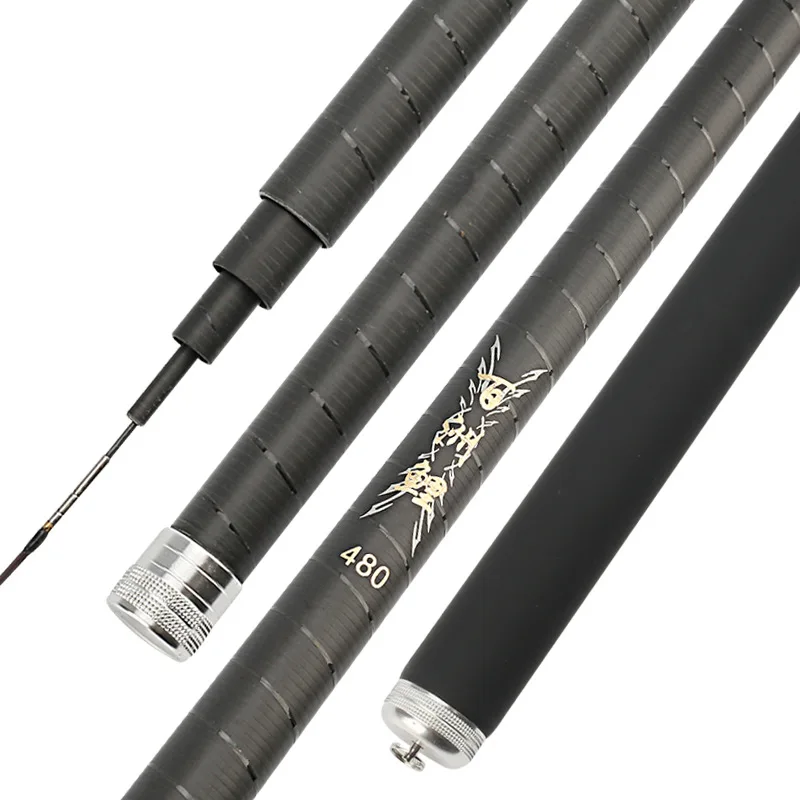 

Drop shipping Carbon T60 Stream Hand Fishing Pole H28 Super hard 3.6m 4.5m 5.4m 6.3m 7.2m Telescopic Spinning Fishing Rod Carp, See pictures