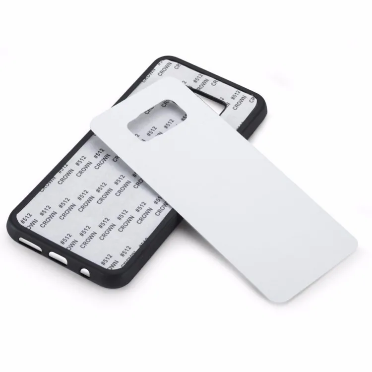

Factory wholesale Plastic Rubber 2D Sublimation Blanks Phone Case for iPhone with metal Insert plate, Black;transparent