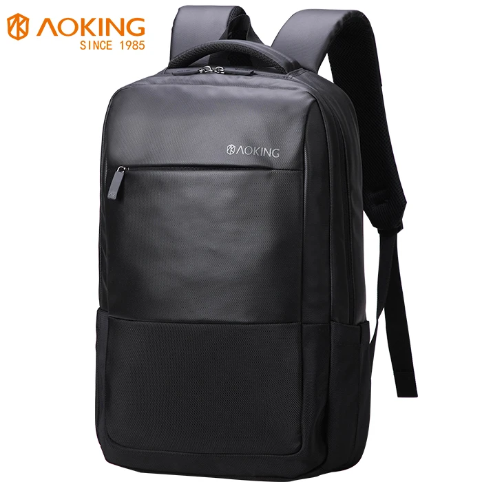 

Aoking waterproof waxy coated black business school college backpack rucksack back pack sas a dos backbag morrales