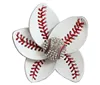 Baseball Softball Hair Clip Yellow White Rhinestone Jewelry Baseball Sport Team Flower Clips Bow Hair Accessories