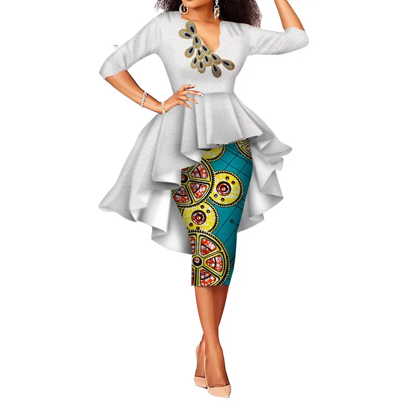 

African style Sexy Bodycon Dresses and Skirts 2 piece sets clothing WY3348