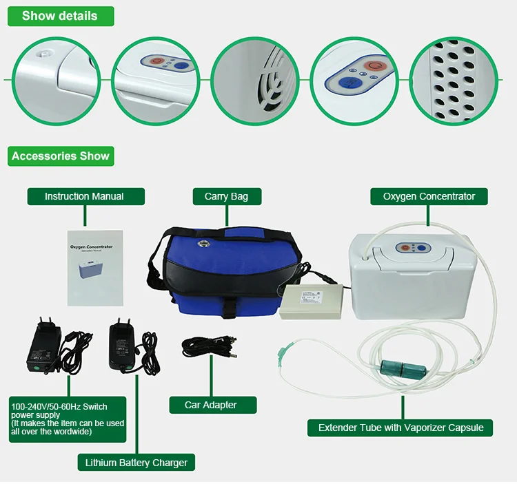 Factory direct cheap MY-I059A-N medical mini portable 3L oxygen concentrator price with battery