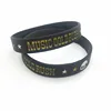 2019 New Arrival Custom Logo Injection Debossed Black Silicone Bracelets