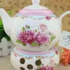 excellent quality turkish porcelain tea pot with candle stand