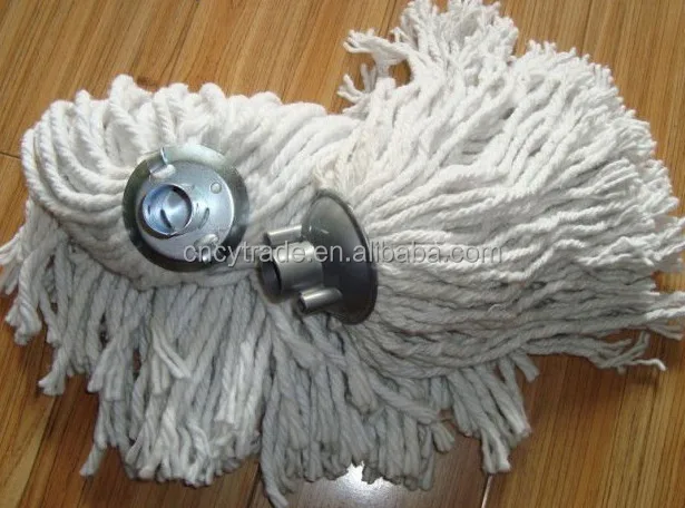 
Raw white bleach white cotton blend cheap price cotton floor mops 