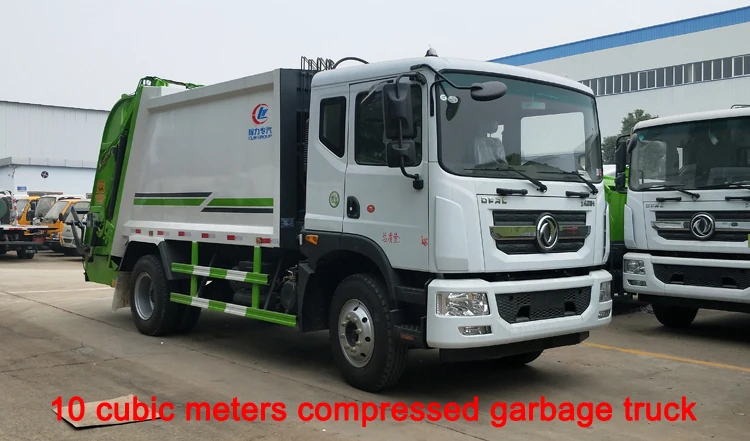 10m3 compactor garbage truck price,6 wheel compressed Rubbish collection truck