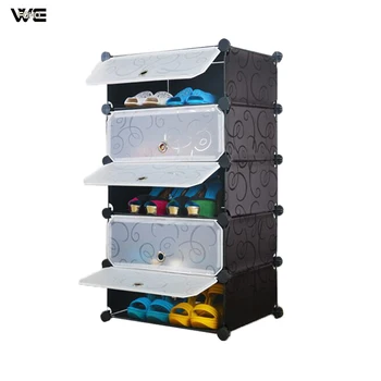 5 Cubes Plastic Shoe Organization Each Cube Can Hold 3 Pairs Lady