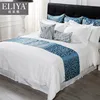 Hotel bedding sets comforter poly cotton bed sheet with embroidered lines