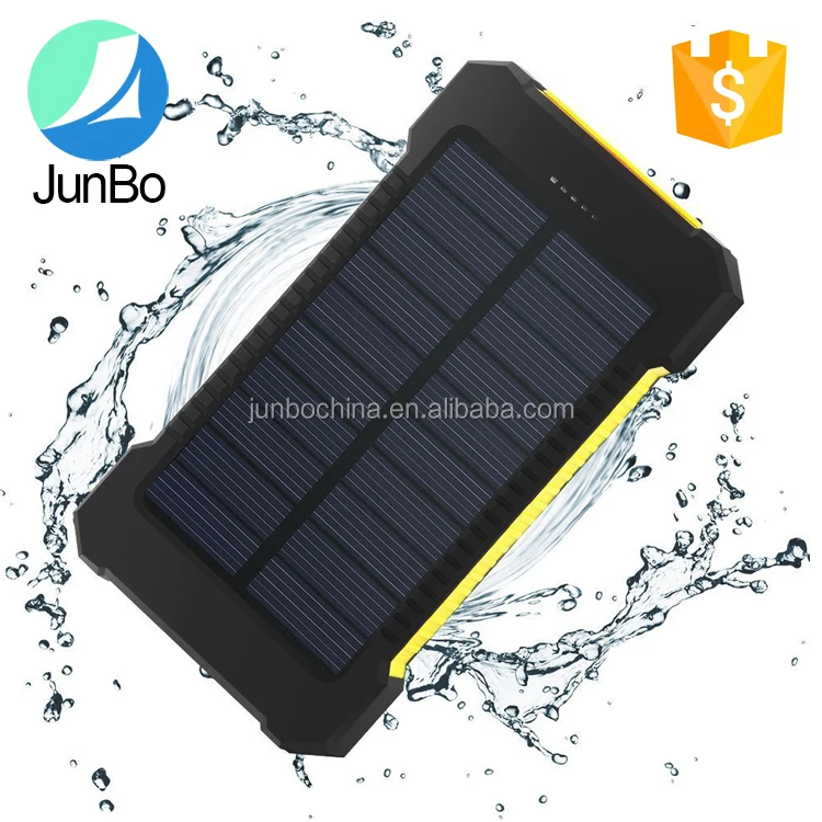 2016 newest 10000mAh waterproof solar power bank charger for laptop LED flashlight 2016 newest 10000mAh waterproof solar power bank charger for laptop LED flashlight