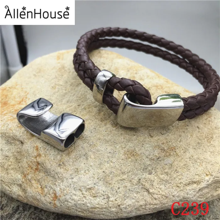 Wholesale Two Holes Bracelet Clasps Stainless Steel Hook Clasp 5mm For