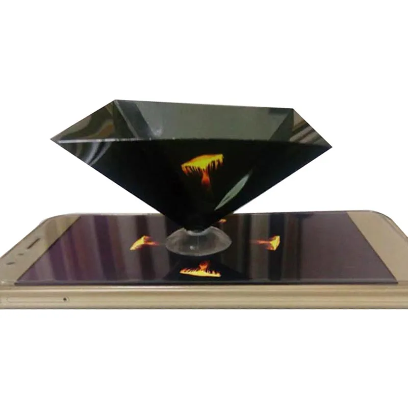 2019 promotion gifts hologram viewer Pyramid Mobile phone 3D holographic for children gifts 3D