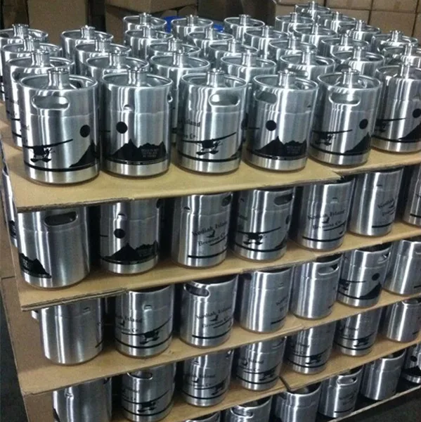 One Gallon Reused Pressurized Stainless Steel Beer 4 Liter Keg For