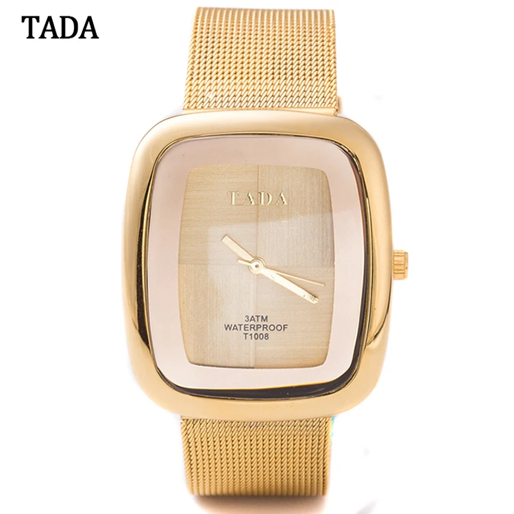 

Brand TADA 3ATM Water Proof Relogio Feminino Clock Female Mesh steel band Watch Women Fashion Casual Watch Quartz Wrist Watches