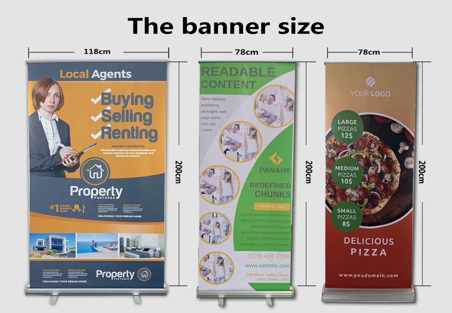 Roll Up Advertising Banner Stand Roll Down Banner Rollup Standee ...