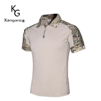 

Custom Quick Drying Short Sleeved Men'S Military Camouflage Polo Tactical T-Shirt