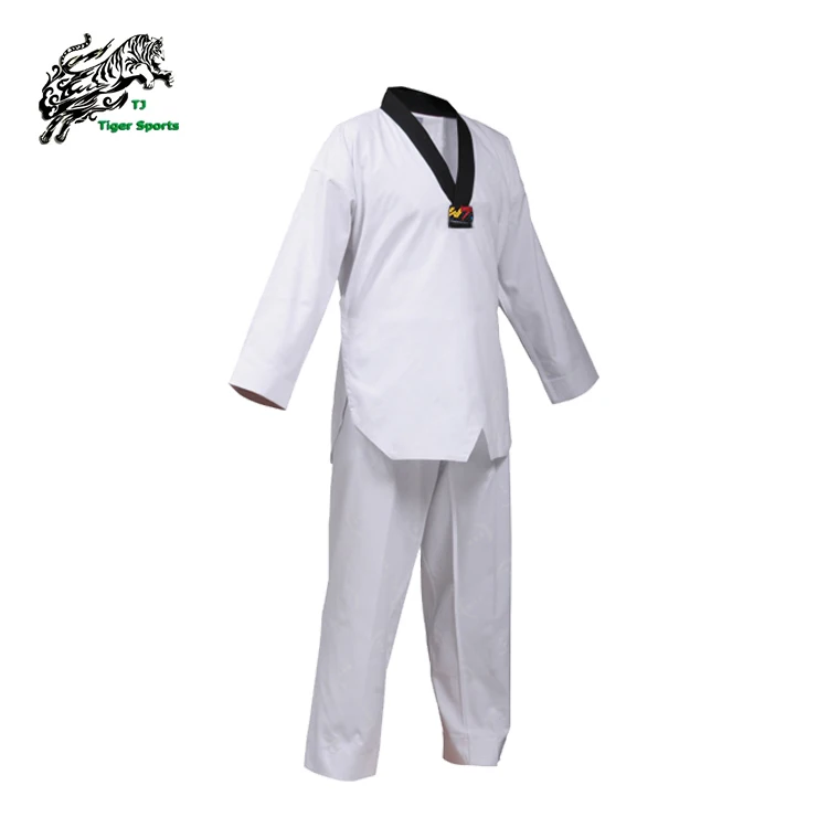 

Wholesale Martial arts style v-neck taekwondo uniforms, White