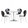 home furniture modern round glass table with 4 chairs