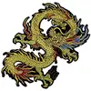 Wholesale customized dragon pattern iron on embroidery patches