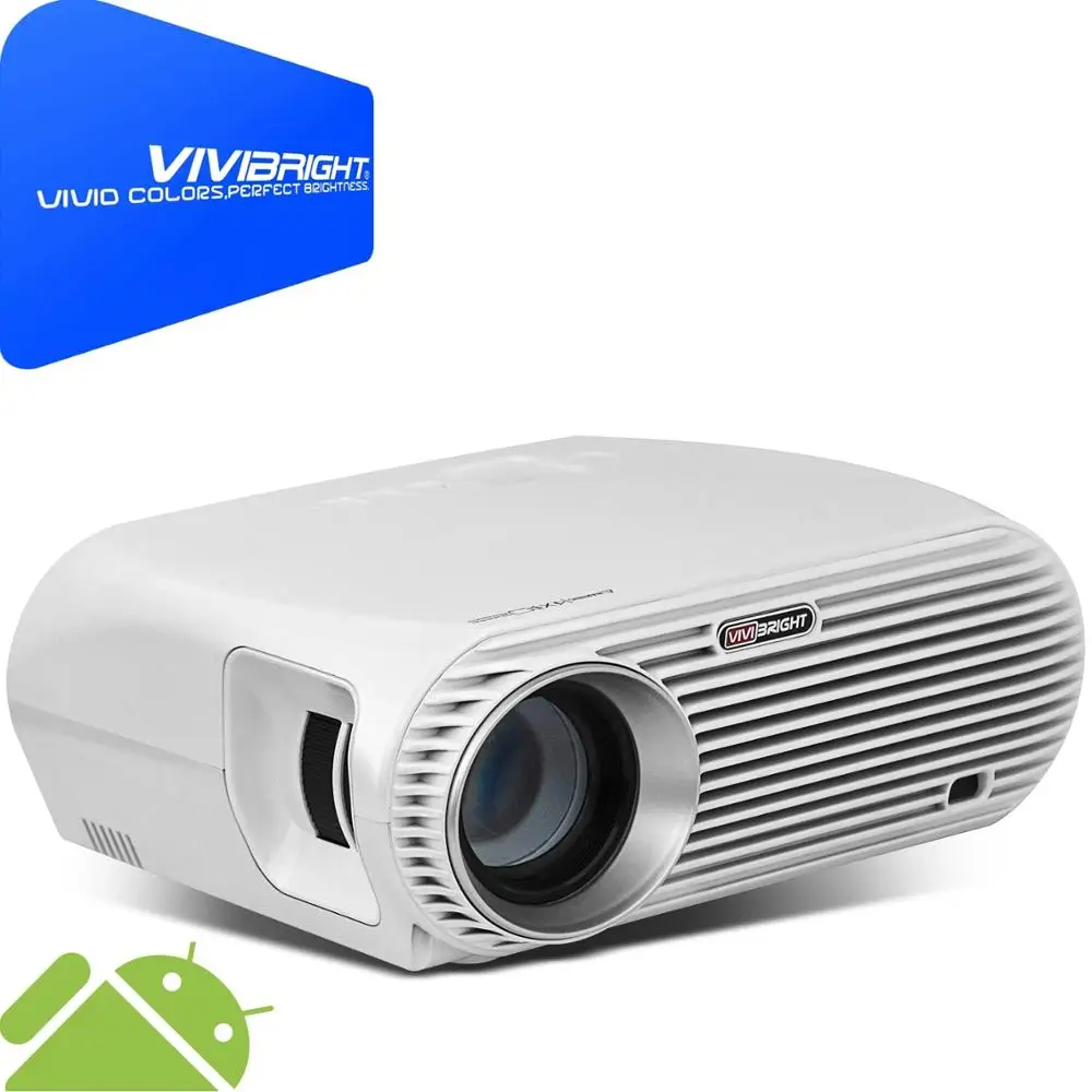 

GP100UP Portable Android 6.0.1 LED Projector 1280x800 Resolution 3500 Lumens Built-in WIFI Projector