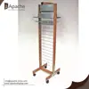 Modern Style Wooden Retail Display Racks with Wheels for Wholesale