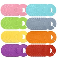 

72 Pieces 8 Colors Clothing Size Dividers Round Hangers Closet Dividers