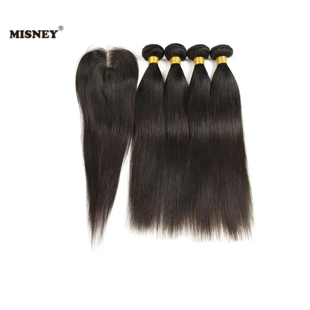 

12 14 16inch Three Bundles Peruvian Hair Extension Straight Natural Black 12inch With 1pcs Lace Closure