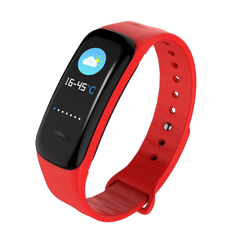 

Creatway pulse Healthy Sport Smart Band with Pedometer Sleep Monitor Fitness Tracker, Black, blue, red