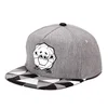 wholesale flat brim cheap China new style lovely cartoon pattern high quality embroidered offset printing hip-hop cap