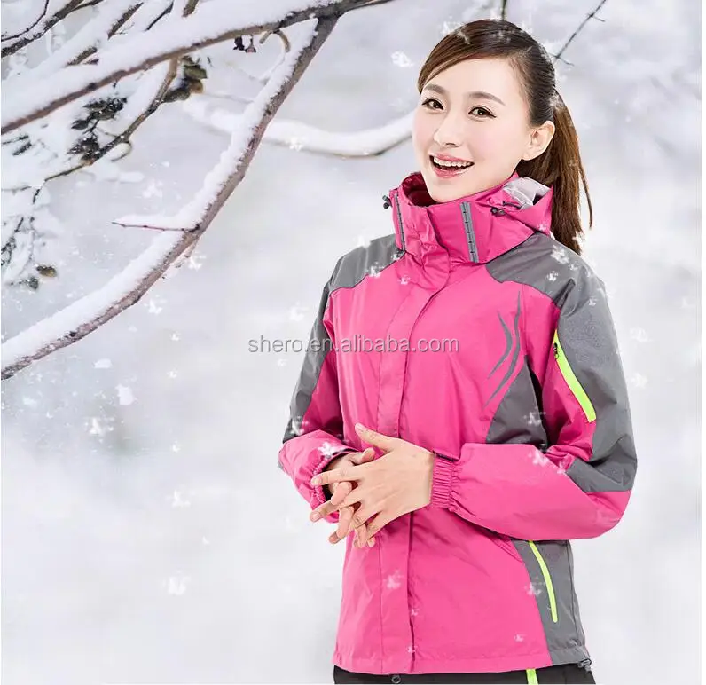 

double layer detachable outoodr women winter jacket on sale