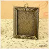 Big Jewelry Finding Vintage Square Cameo Setting Tray Pendant Charms