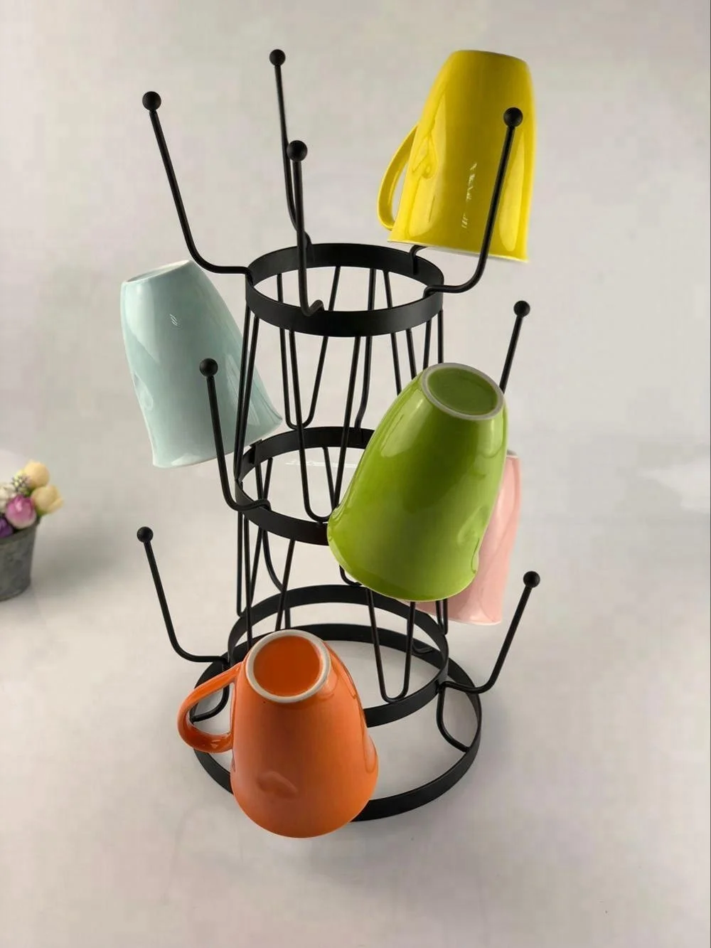 Stylish Steel Mug Stand Tree Holder Organizer Rack (black) Buy Mug