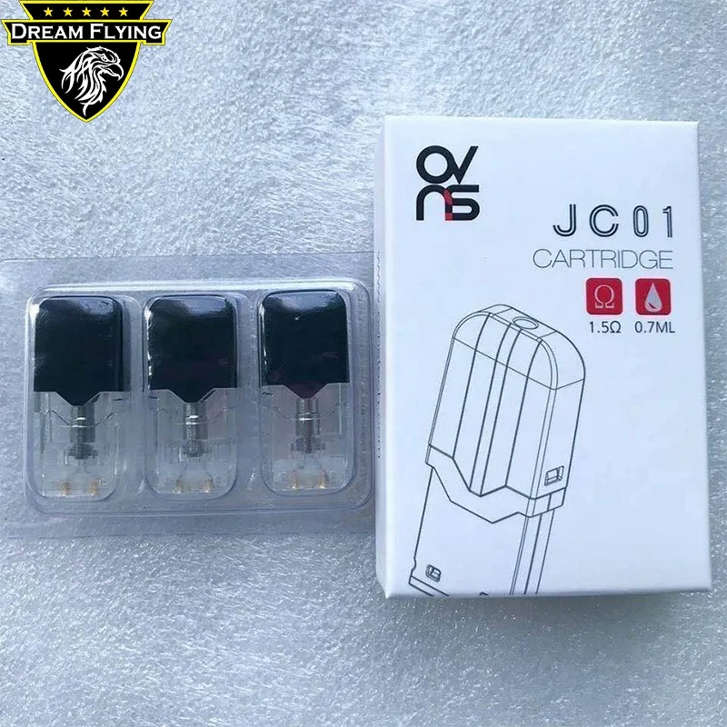 

2019 Refillable CBD vape pods 0.7ml Cartridge Pen Ovns JC01 Pod, Black