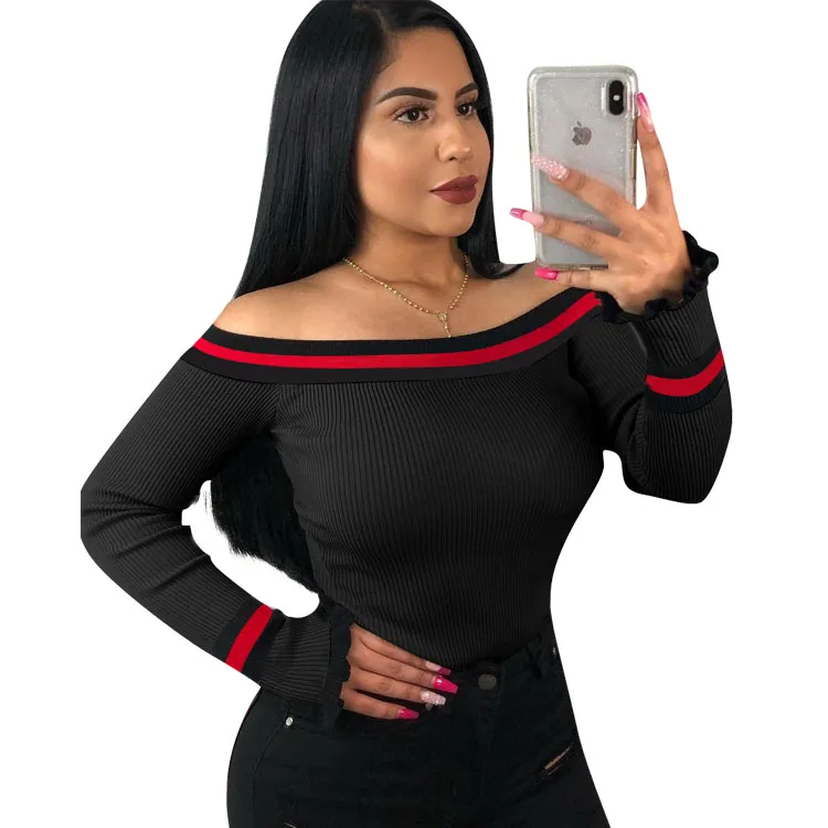 M686 off shoulder blouse women off shoulder blouse cold shoulder blouse