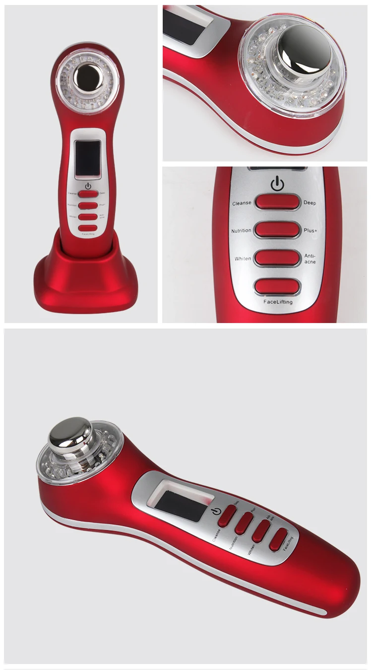 Rechargeable 3 Mhz Ultrasonic ion Therapy Device Skin Care Beauty Ultrasonic Massager machine