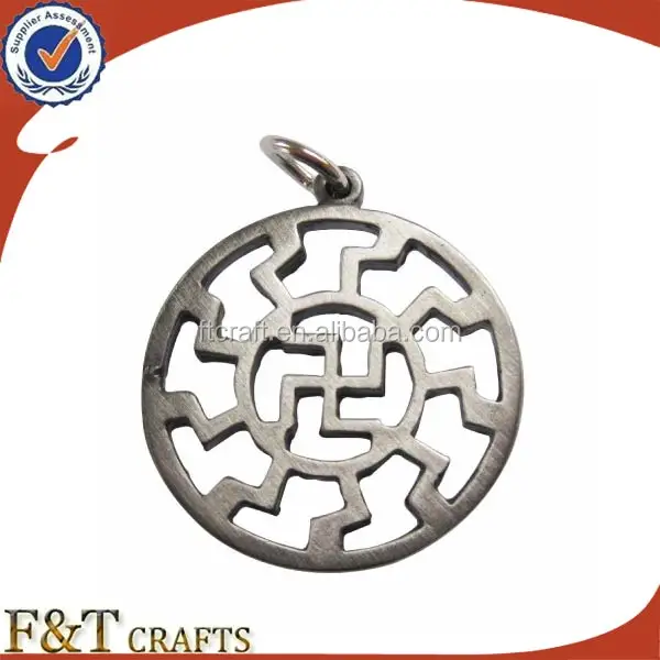
Custom metal small coin pendant charm necklace 