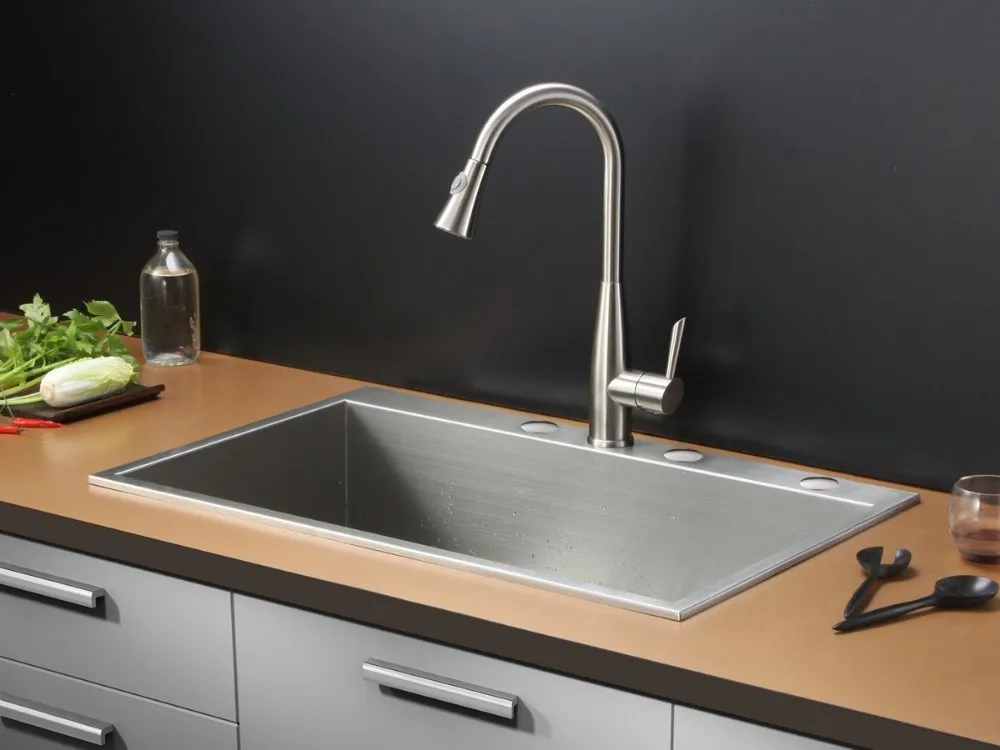 stainless steel 18 gauge overmount kitchen sink