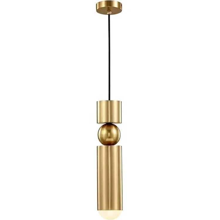 black silver gold nordic gold led linear Home lighting modern iron small pendant light