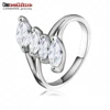 LZESHINE Platinum Plating Ring Zircon Rings 2016 Promise Rings For Women 18*22mm RIC0026-B