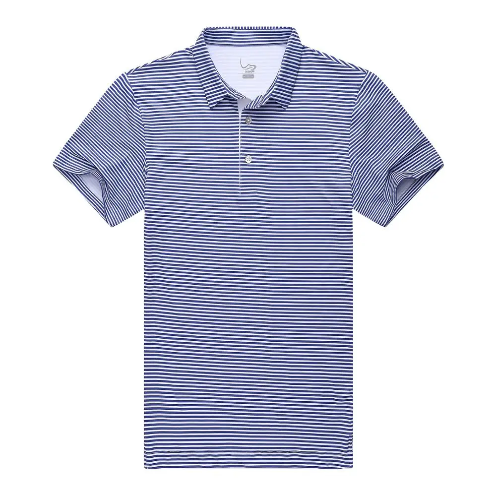 
Custom brands high quality dry fit fabric sublimation striped sport golf 4 men wholesale us size polo shirts 