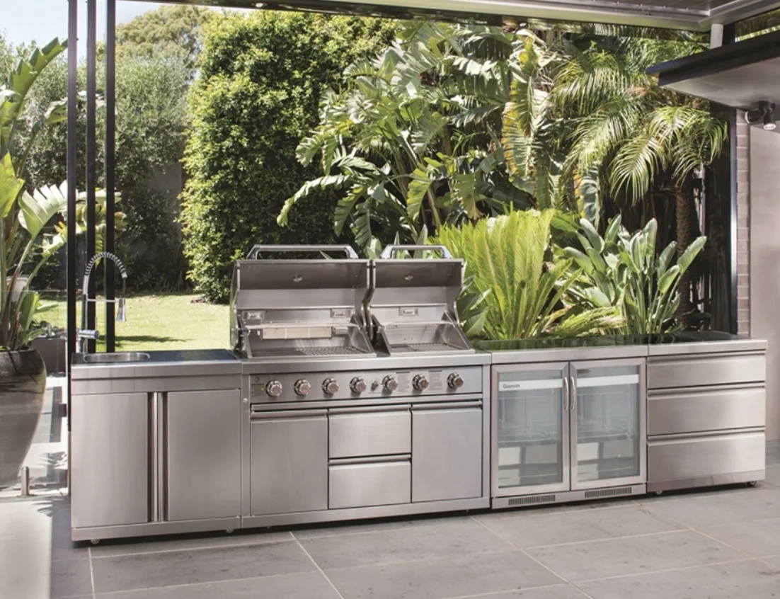 Vermonhouzz Outdoor Modular Stainless Steel Bbq Grill Kitchen Cabinet ...
