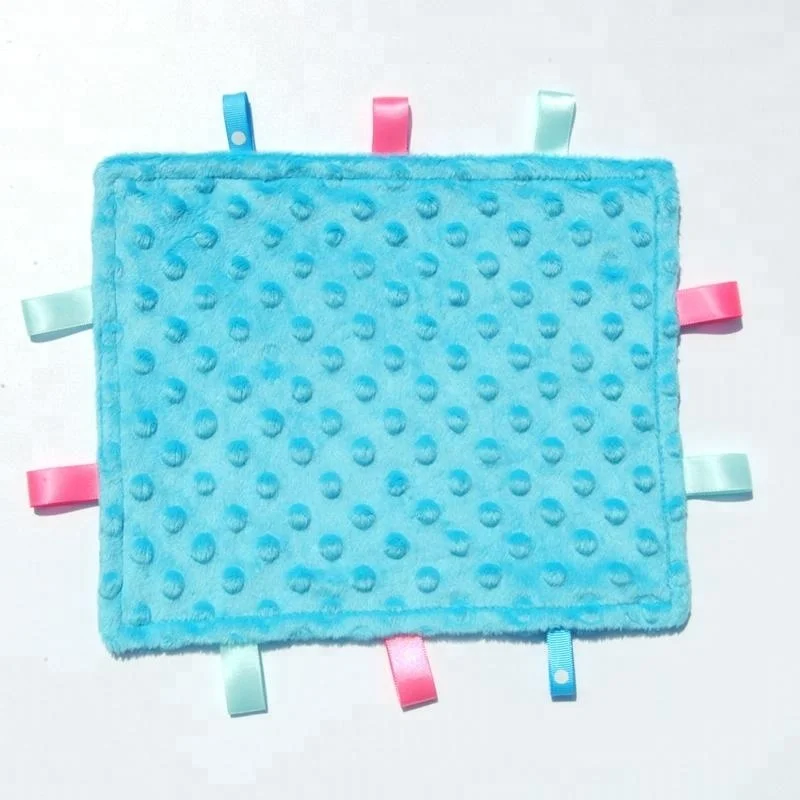 

New Coming Super Soft Bubble Design Baby Tag Security Blanket