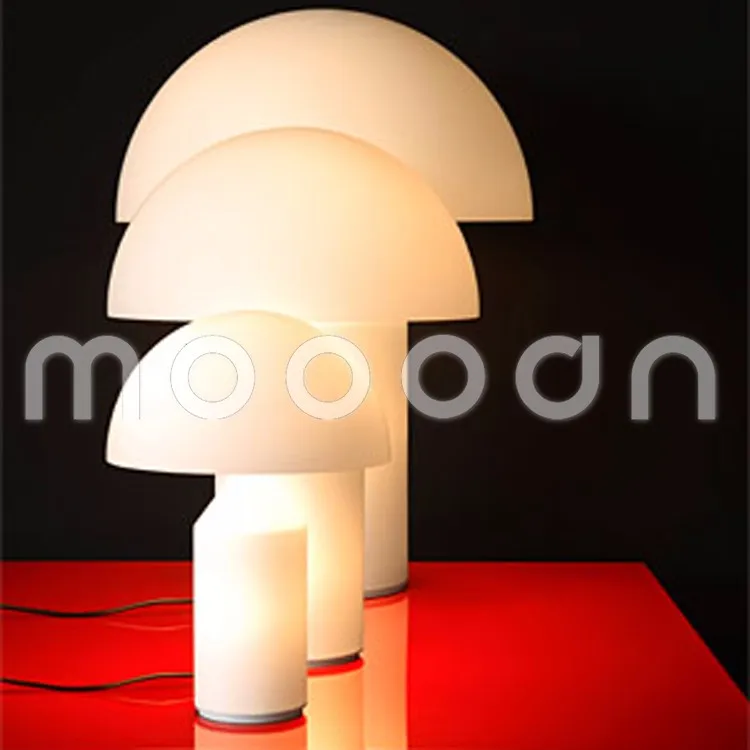 Modern Blow Milk White Glass Mushroom Energy Saving Led Desk Lamp for Hotel Made in China