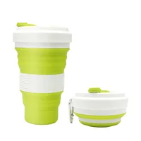 

550ML Hot Sales Portable Food Grade Large Collapsible Silicone Drinking Water Cup