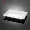 Beautiful white porcelain ceramic rectangular plate