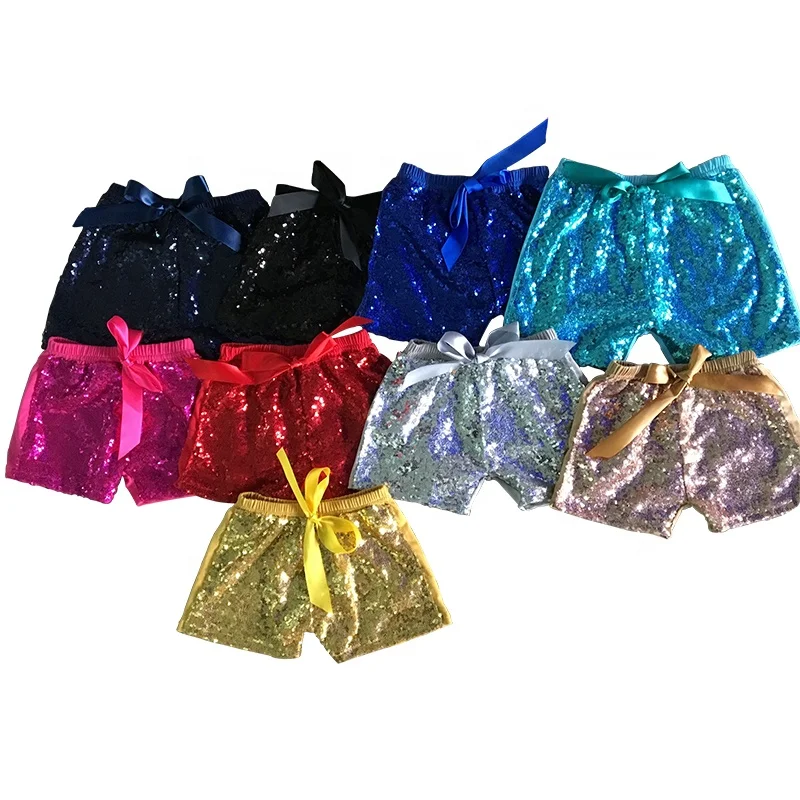 

2019 New Summer Girls Shorts Boutique Clothing Children's Shiny Baby Girls Sequin Shorts