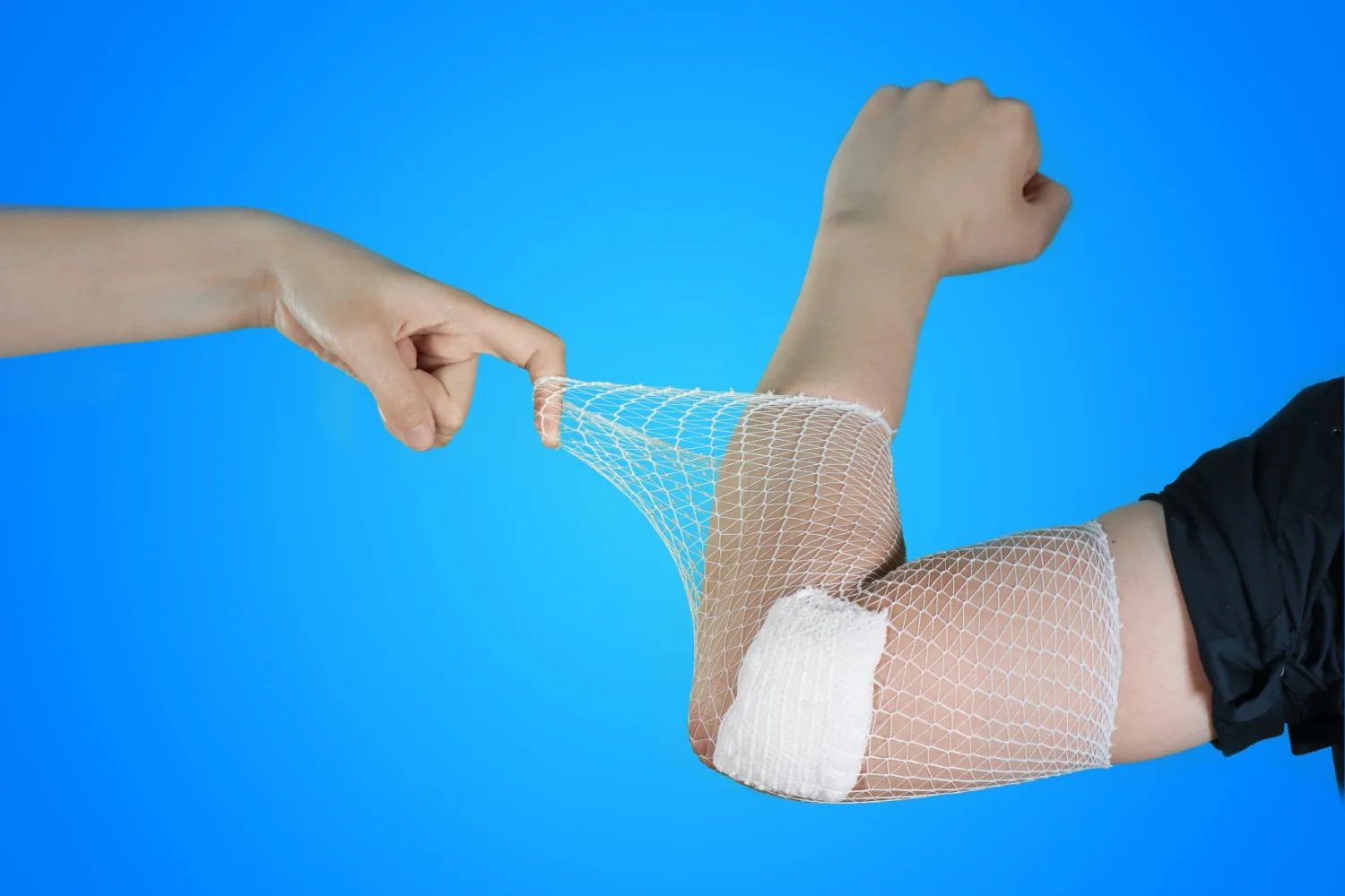 2019工厂生产用于肘部和腕部的高品质医用网状弹性绷带