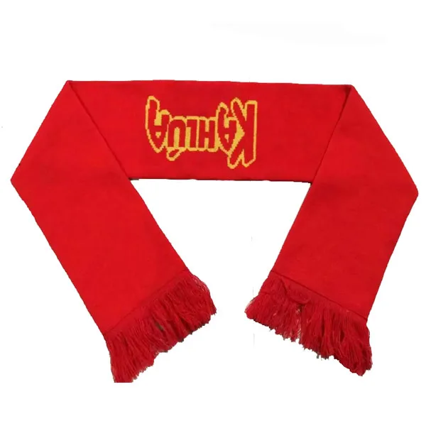 thick red scarf