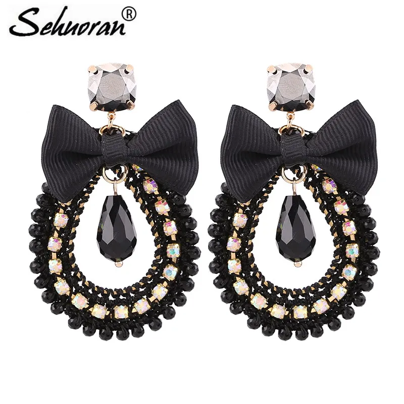 

2018 Trendy Oorbellen Handmade Crystal Beads Water Drop Earrings, 10 color