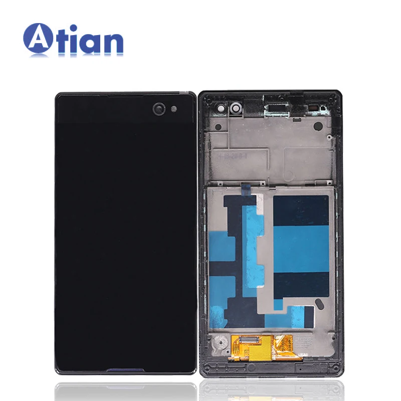 

replacement parts for sony for xperia c3 lcd display with touch screen digitizer with frame, Black
