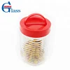 250ml round jam glass jar hexagonal with lids